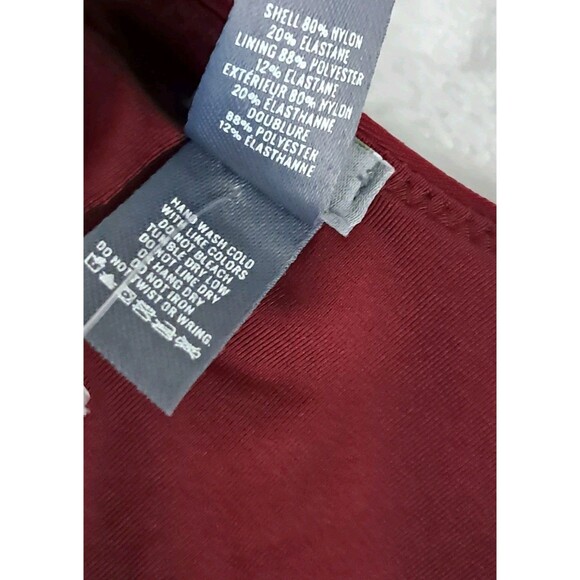 Aerie One Piece Long Cheeky Swimsuit Burgundy Low Sides And Back Size XL NWT - Picture 7 of 7